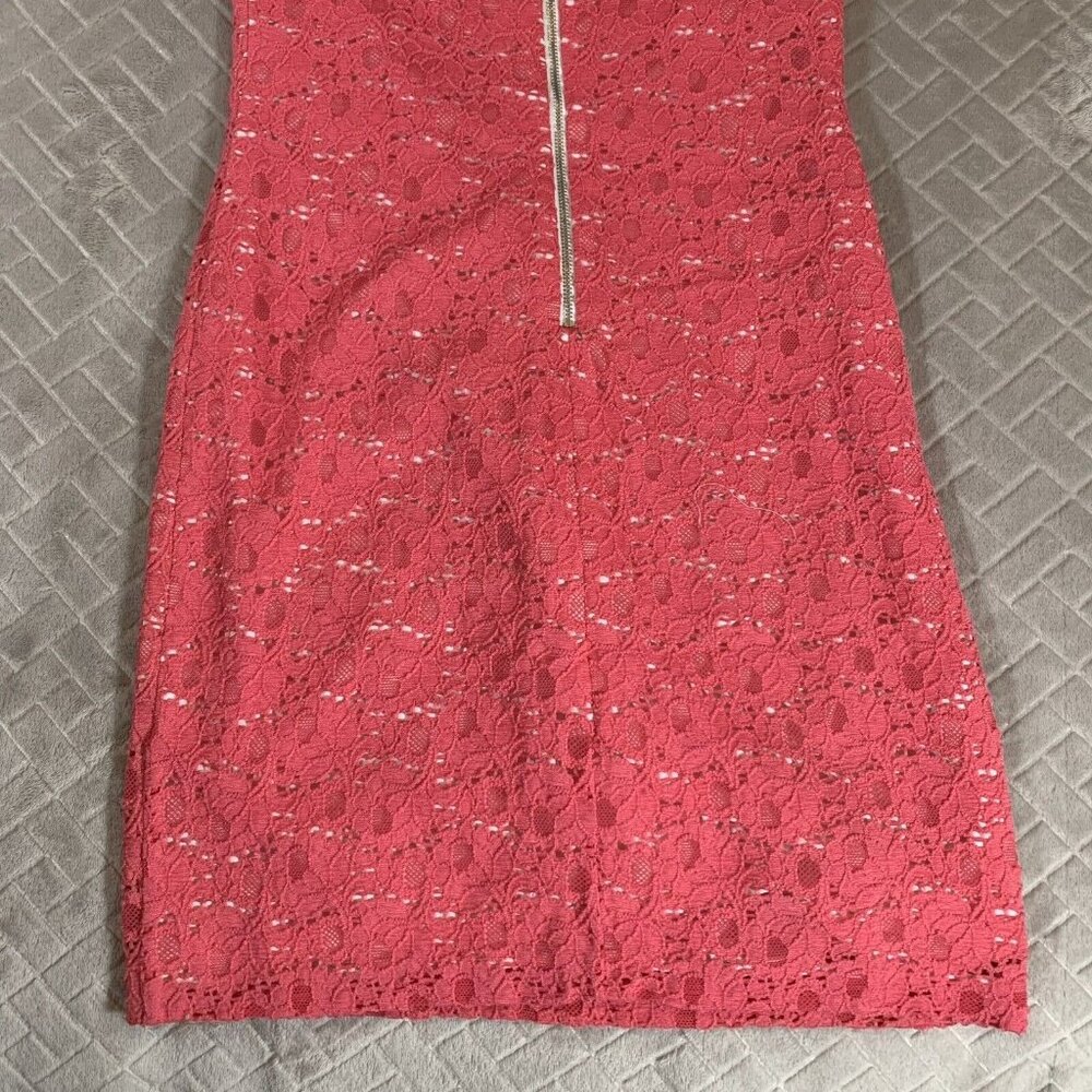 Marc New York Womens 4 Sheath Dress Coral Pink Short Mini Lace Lined Office - Picture 12 of 12